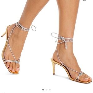 Aqua Two Tone - gold & silver heels